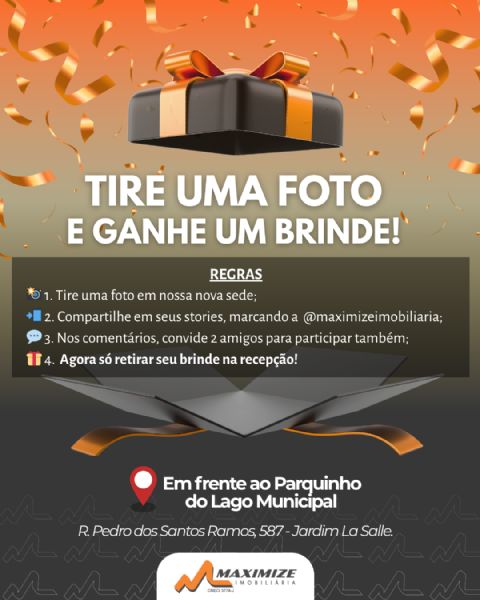 Tire um foto e ganhe um brinde!